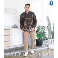 KEMEJA Perwira Sogan Men's Batik Shirt Long Sleeve Modern Solo Batik Full Fur by Batik ALX