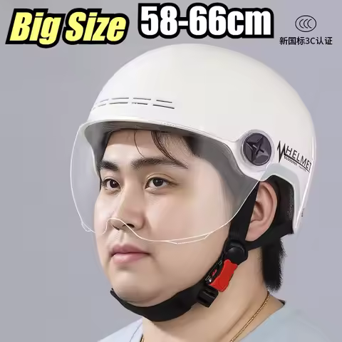 58-66CM Big Head Helmet For Electric bike Motorcycle helmet Man Woman Half Helmet in summer 빅사이즈 헬멧 