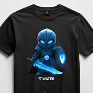 HYPETHENTIC Black T-shirt - Water Knight Element