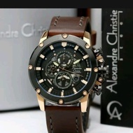 Alexandre Christie Pria Ac 6164 Leather/Tali Kulit Chronograph