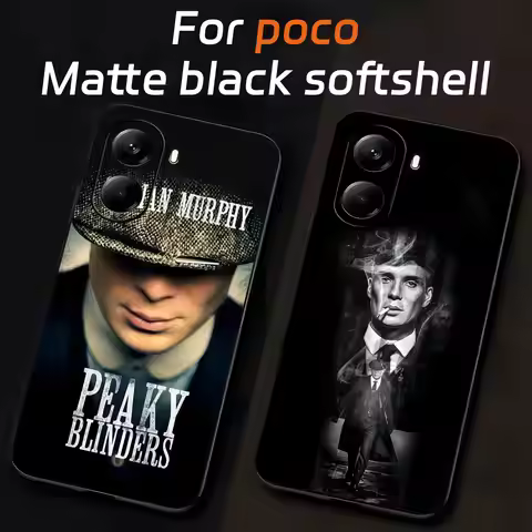 Thomas Shelby Peaky Blinders Phone Case For Xiaomi POCO M7 M6 M5 X7 X6 X5 F7 F6 F5 Pro 5G Soft black