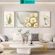 Combo of 3 Flower Mirror Paintings - Super Sharp 5D Printing, Decoration & Meaningful Gifts | Monoka
