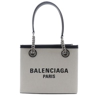 【日本直送】BALENCIAGA 巴黎世家 小款托特包 Logo 7599412AAOK9260 淺灰色 女性【二手】