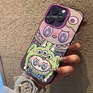 Cartoon Labubu Cloth Protective Case Samsung A55 S24+S24FE A750 S23 Ultra A25 A35 A16 Couple Colorfu
