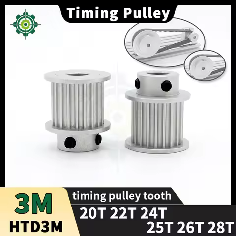 HTD3M Timing Pulley 20T 22T 24T 25T 26T 28T 3M Pulleys 20teeth 22teeth 24teeth 25teeth 26teeth 28tee