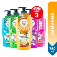 Ginvera World Spa Shower Scrub Gel Body Wash / Rejuvenate Your Senses, 750ml