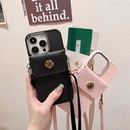 Fh84 EQ16 wallet Sling case for Iphone 6 6s 6g 6+ 6s+ 7 8 7+ 8+ X Xs 11 12 13 14 14+ 15+ Plus Pro Ma