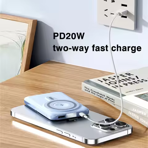 22.5W 20000mAh Magnetic Wireless Power Bank with Phone Holder Fast Charging Portable Charger for IPh