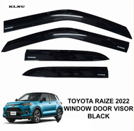 KLNU Toyota Raize 2022 to 2023 Window Door Visor Black Injection Type