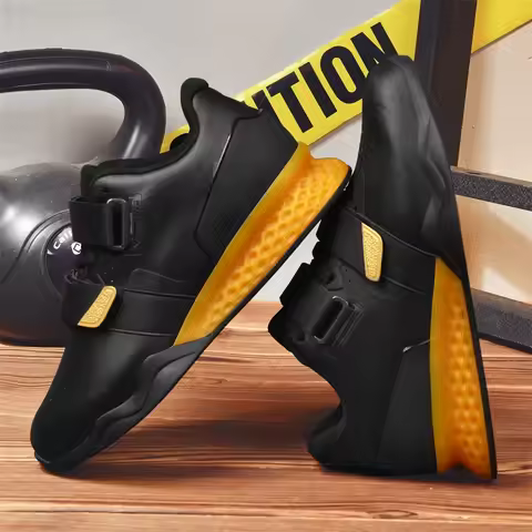 2025 New Powerlifting Shoes for Men Balance Weightlifting Squat Shoes Non Slip Strength Training Sho