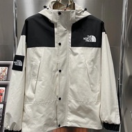 NORTH FACE ชุดลุยป่าแท้1990แบบอเมริกันของแท้ปักคู่กลางแจ้งกันลมเสื้อแจ็คเก็ตผู้ชายและผู้หญิงพร้อมเสื