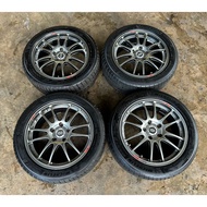 Original Enkei GTC01 JDM Sport Rim 17” 17X7J 5X114.3 ET45 Rim Made in Japan 🇯🇵