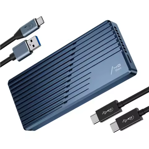 40Gbps M.2 NVMe SSD Enclosure Cooling Fan USB4 Thunderbolt 3 4 Adapter for 2230 2242 2260 2280 SSDs