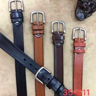 Cowhide Belt,Vegetable Tanned Leather Belt J011#3.5Wide Simple Retro Tree Bark Leather Top Layer Cow