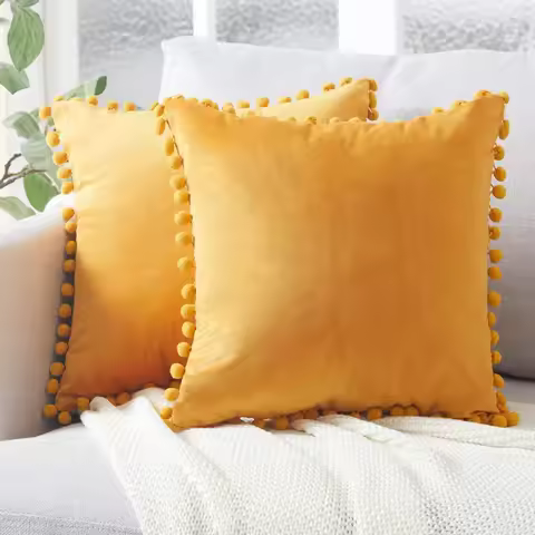 Luxury Home Velvet Cushion Cover Soft Decorative Pillow Case for Sofa Bedroom Living Room Decor 30x5