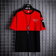 Color Combination Short Sleeve Men's T-shirt / CNN Model Men's T-shirt