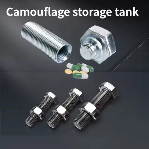 Metal Screw Bolt Storage Cash Money Hide Stash Safe Diversion Container Box Hidden Secret Compartmen
