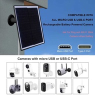 W 5V Shingled Solar Panel 24% Efficiency Solar Panel Charger Micro USB & Usb-C Port Solar Panel Kit