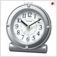 Rhythm (RHYTHM) alarm clock electronic sound alarm with continuous seconds hand with light silver 8RE679SR19 12.4x12x7.5cm