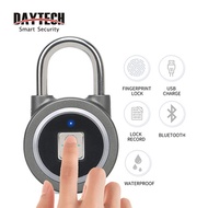 DAYTECH Fingerprint Padlock Bluetooth Smart Electric Door Lock Locker Rechargeable Battery