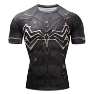 Venom Spiderman T Shirt For Compression GYM Sportswear Jersey Quick Dry Men Tshirt
