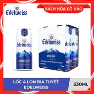 LỐC 4 LON BIA TUYẾT EDELWEISS 330ML