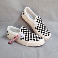PUTIH Vans02 Checkerboard Slip On Chess White Shoes