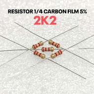 (10 PCS) RESISTOR 1/4W 1/4WATT 2K2 2.2K 2.2 KILO CF 5% ROHS