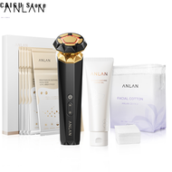 ANLAN เครื่องนวดหน้ายกกระชับด้วยคลื่นRFandEMS เครื่องนวดหน้า มาส์กหน้า 5pc เจล สําลีแผ่น 150pcs ช่วย
