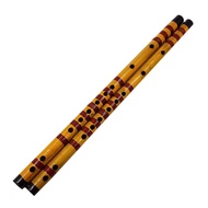 Ready stock🔥Traditional Indian Brown Handmade Bamboo Flute Wooden Bansuri Musical Instrument