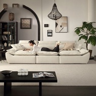 Cream Style Sofa for Living Room, Modern Simple Wide Seat Deep Light Luxury Straight Row Baxter Sail