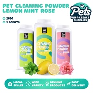 Pet Cleaning Powder Lemon Mint Rose 260g Dry Cleaning Shampoo Body Wash Deodorant Powder For Cats an