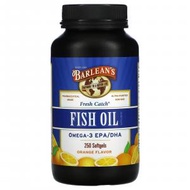 BARLEAN'S - Fresh Catch, 魚油膠囊 Omega-3 EPA / DHA， 香橙味 1000 mg, 250 粒