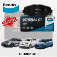 Toyota Corolla Altis/ Wish/ Sienta Front Brake Pad Original Bendix GCT DB1802