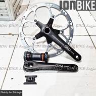 Crankset Oxo 53T Black Silver Hollowtech 2 BB HT2 Crank 53 Single Seli