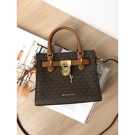 MK HAMILTON SMALL SATCHEL BAG LOGO BROWN READY STOCK MALAYSIA