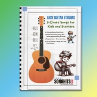Easy Guitar Strums 3-Chord Songs Lyrics and Guitar Chords for Beginners Teens Kids A4 size