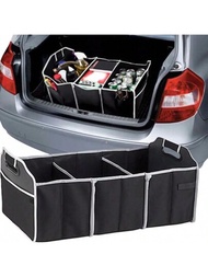 1入組黑色汽車行李箱整理箱,多功能摺疊收納袋,工具套件和雜物容器