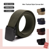 New Men's Tactical Style Canvas Belt Extended Nylon Belt Casual And Versatile Woven Belt Student Smo