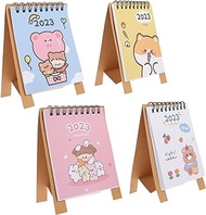 MAGICLULU 16 Pcs Cute Cartoon Desk Calendar Portable Desk 2023 Table Calendar Desk Topper Desk Calendar 2022-2023 Weekly Small Stand up Calendar Lunar Calendar Paper Desktop Student