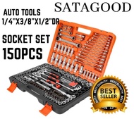 Spanner Wrench Rachet Socket Set Automotive 150 pcs Tools Mechanic Box Spanar Lengkap Mekanik Baiki 