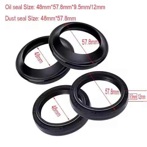 48X57.8X9.5/12 48 57.8 9.5 12 Motorcycle Front Fork Oil Seal and Dust Seal For KTM 450 XC 500 EXC 50