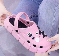 (9926-251/9926-261) Sandal Let Kodok Baim Fuji Wanita Mainan Jibbitz Karakter C*ny Br*wn Rainbow & B