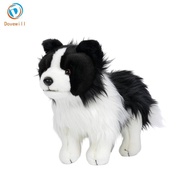 [Dovewill] Border Collie Stuffed Dog Standing Border Collie Stuffed Toy Plushie Cuddly Surface Washa