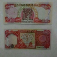 Dinar Iraq IRAQI DINNAR mulus pecahan 25000 original 100