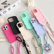 Simple Macaron Wave Phone Case For OPPO A60 A40 A40M A3 Pro A3X A18 A38 A98 A79 A78 A76 A96 A58 A57 