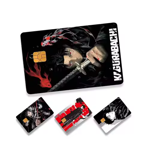 K-Kagurabachi HD Waterproof Card Skins Protective Stickers for Credit Bank Game Cards