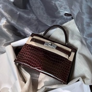 H H Home mini kelly Second Generation hermes mini kelly 2nd Generation Havana Shiny Crocodile Hermes