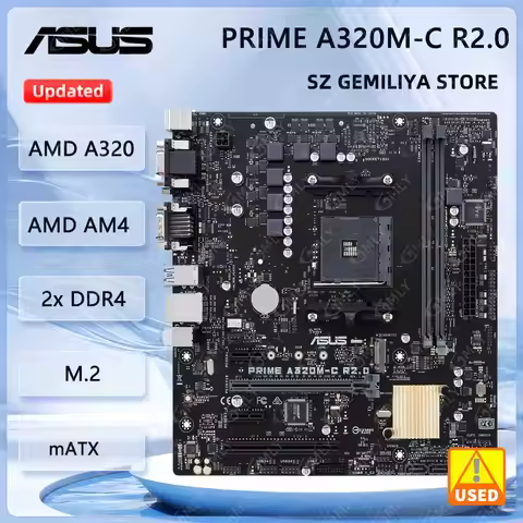 ASUS PRIME A320M-C R2.0 Motherboard AM4 A320M DDR4 32GB M.2support Ryzen 5 5600 Ryzen 5700 Ryzen 260