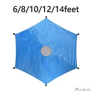 [Miskulu] Trampoline Sunshade Cover Only Trampoline Rain Cover Blue Trampolines Canopy